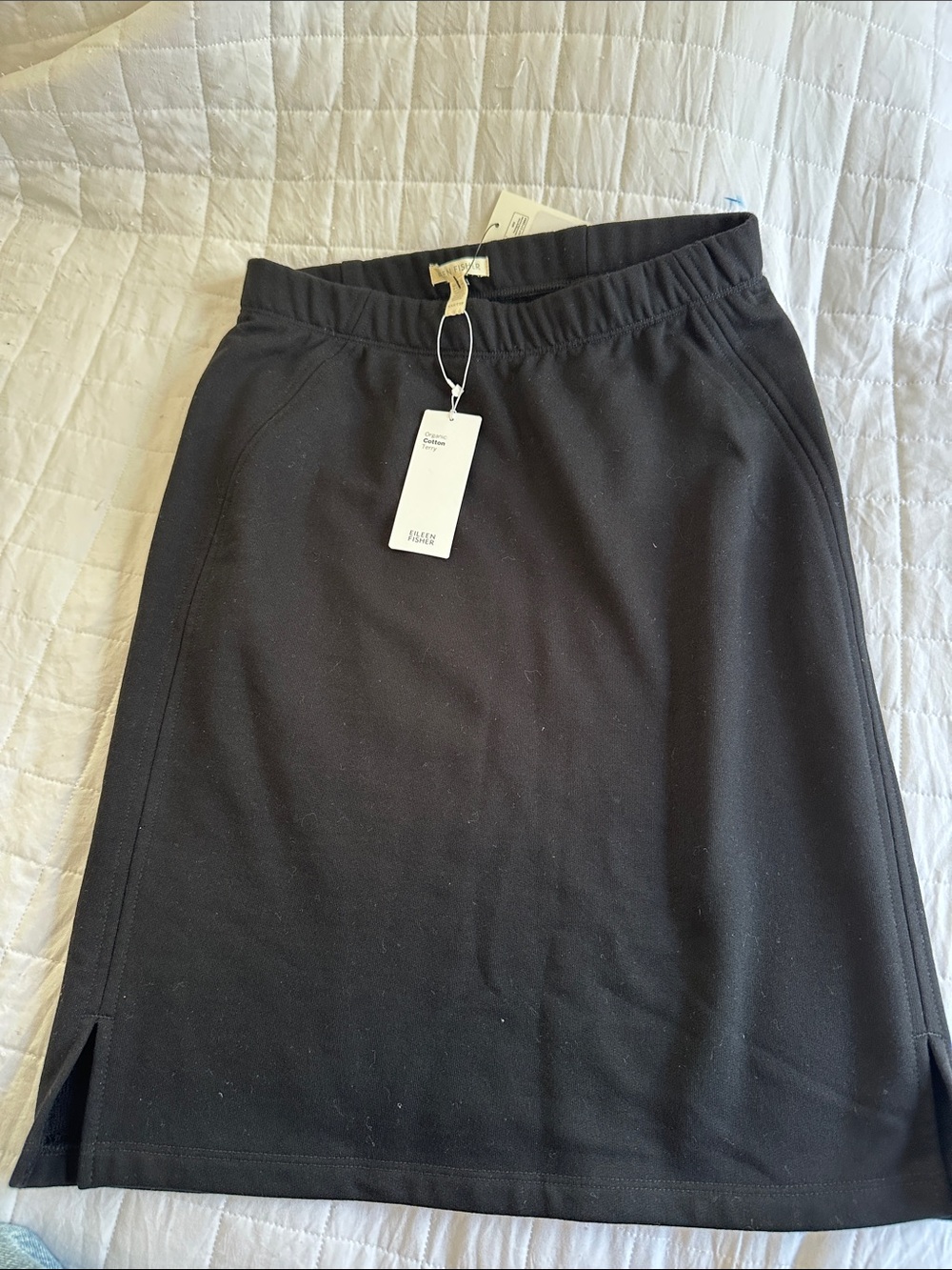Eileen Fisher Black Knit Pencil Skirt